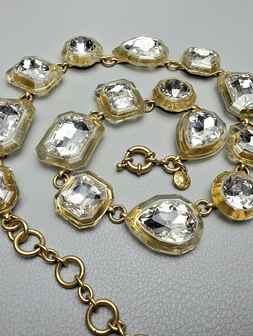 [J. Crew] Jewel Box Clear Faceted Crystal Statement Necklace - Picture 2 of 16